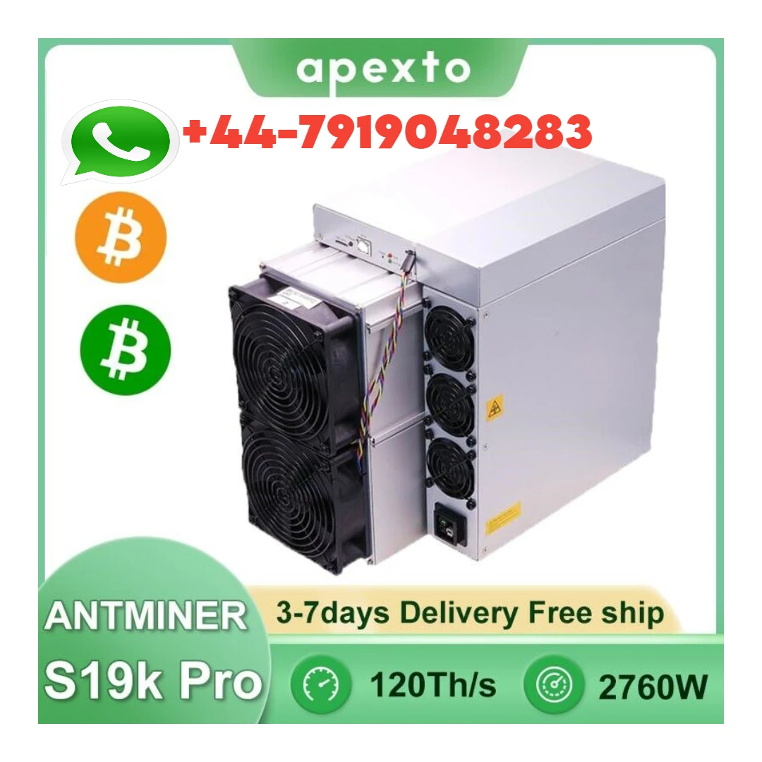 

Q1 FACTORY WARRANTY Bitmain Antminer Bitcoin Miner S19K Pro 120Th/s (2760W) Power Consumption