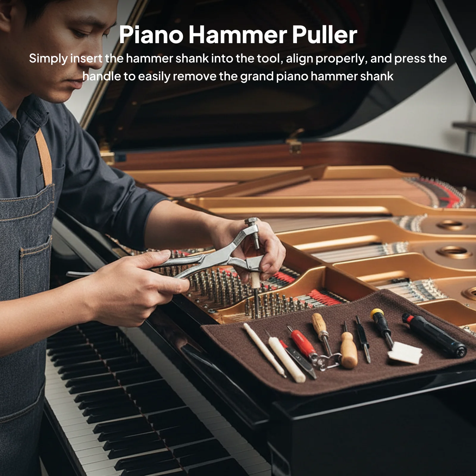 Professional Grand Piano Hammer Puller Shank Removal Tool Essential Piano Repair Part for Piano Maintenance Accessory
