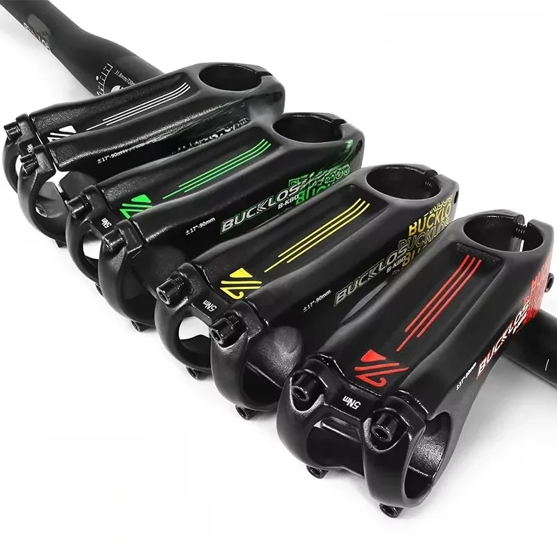 AliExpress BUCKLOS 17 Degree Bike Stem 90MM Negative Aluminum Alloy MTB Bicycle Handlebar Table for Mountain DH XC Handle Stem Power Parts