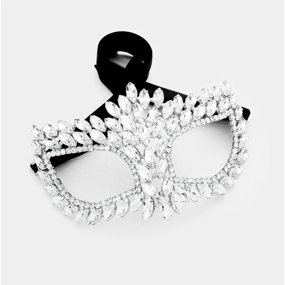 Gorgeous Diamond Masquerade Mask Rhinestone Women Luxury Crystal Face Jewelry Guard Prom Performance Rhinestone Eyes Decoration