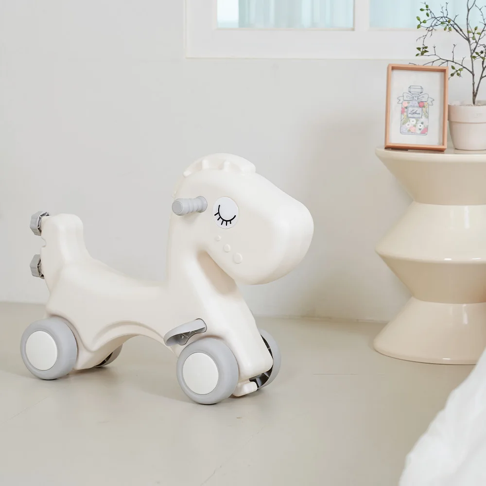 (Boar) Agahols rocking horse spring cassette 4in1 noise-free baby bung-bung car