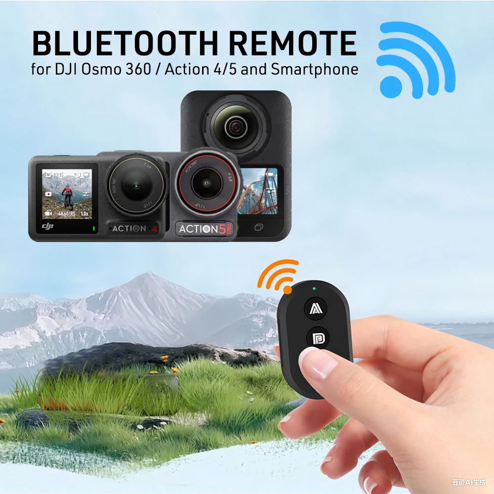 НОВЫЙ беспроводной Bluetooth-пульт дистанционного управления OSMO 360 с ремешком на запястье, функция масштабирования, пробуждение одной кнопкой для камеры DJI Osmo 360/Action 5/4