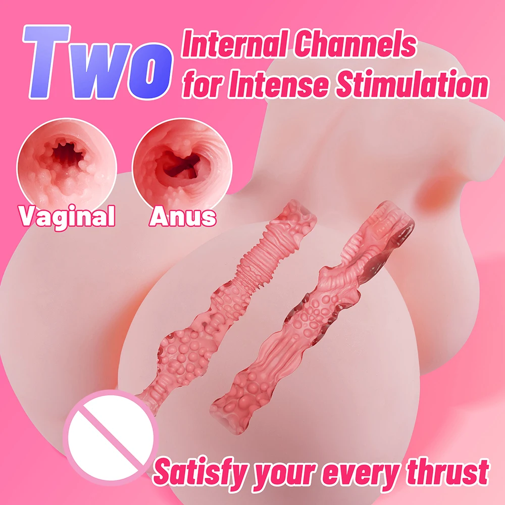 MRL Mini Peito Pequeno Boneca Sexual Arrondada Peitos Grandes Vagina Rechonchuda Ânus Apertado Dual Channel Masculino Adulto Masturbação Brinquedo