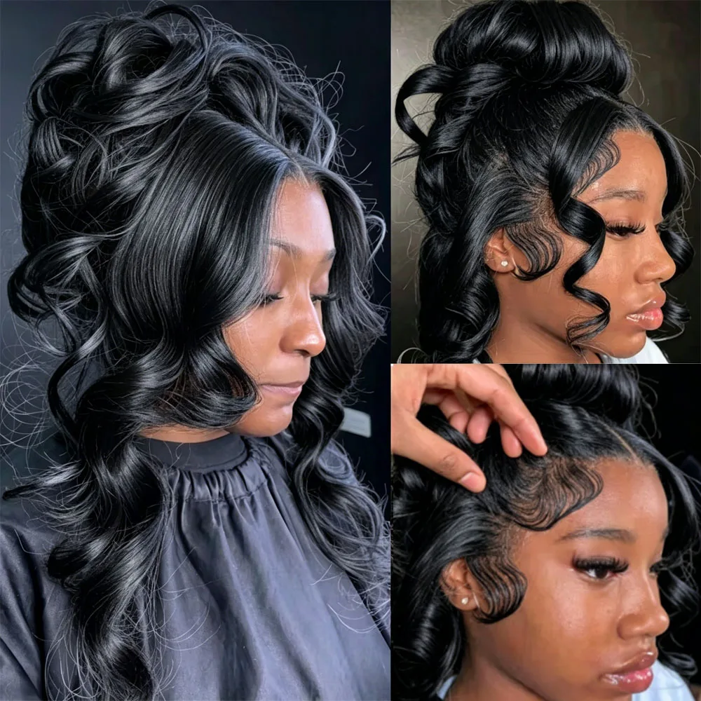 40 42 Inch Gluless Body Wave Human Hair Wigs Wear And Go 13x4 13x6 HD Lace Frontal Wigs Remy Curly Lace Front Human Hair Wigs