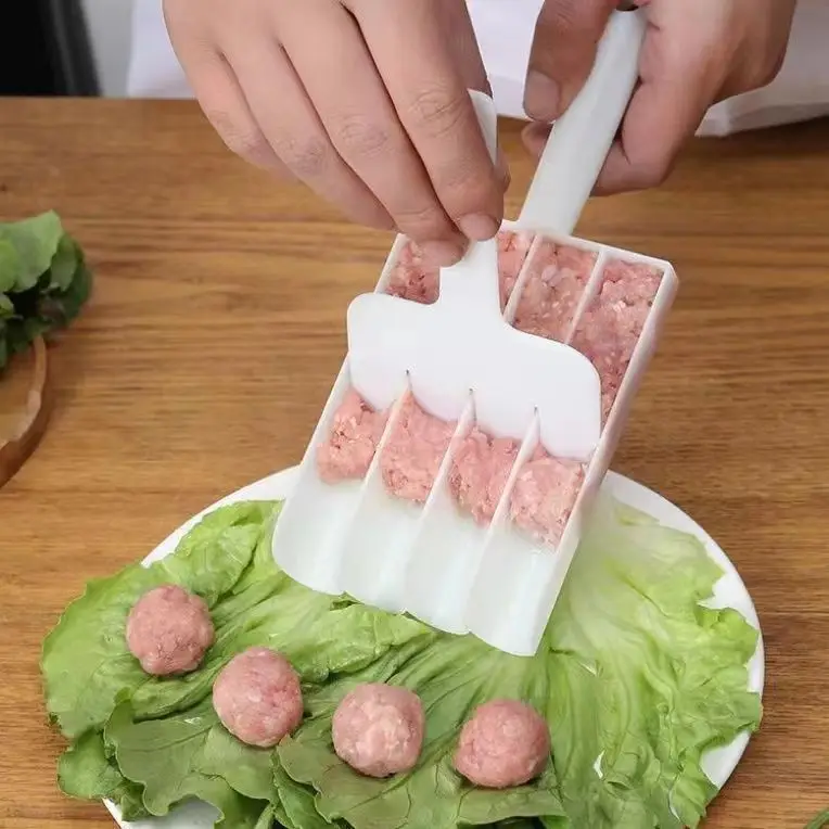 4‑Grid Meatball Maker Mold Plastic Homemade Meat Ball Making Tool For Hot Pot Barbecue Kitchen Gadget