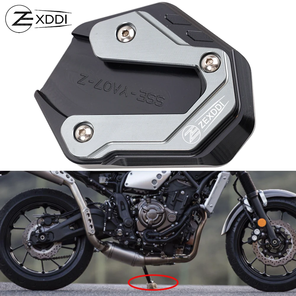 

ZEXDDI Enlarger Pad Fit For YAMAHA XSR700 XSR900 xsr 700/900 2015-2022 2023 Motorcycle Kickstand Foot Side Stand Extension Plate