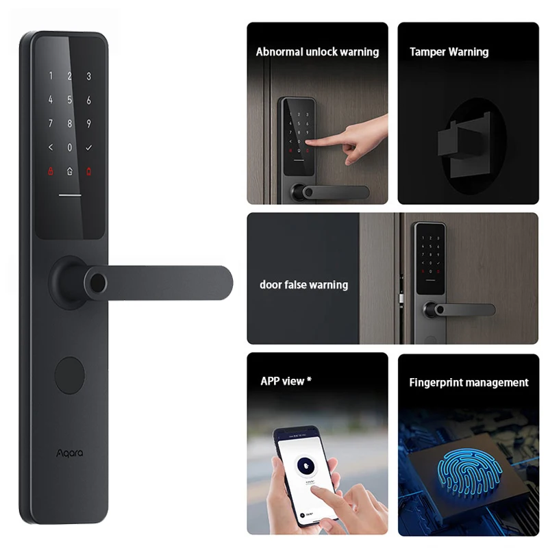 Aqara Smart Lock Door A100 Pro Zigbee Smart Home NFC Fingerprint 7 Unlock Ways Mijia Homekit APP For Xiaomi iPhone Apple Watch