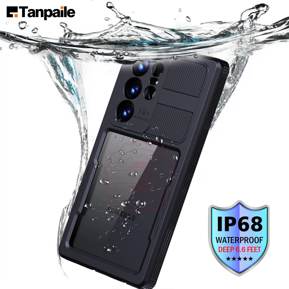 Tanpaile IP68 Waterproof Case For Samsung S23 Ultra CASE Full Protection Shockproof Dustproof Back Cover FUNDA