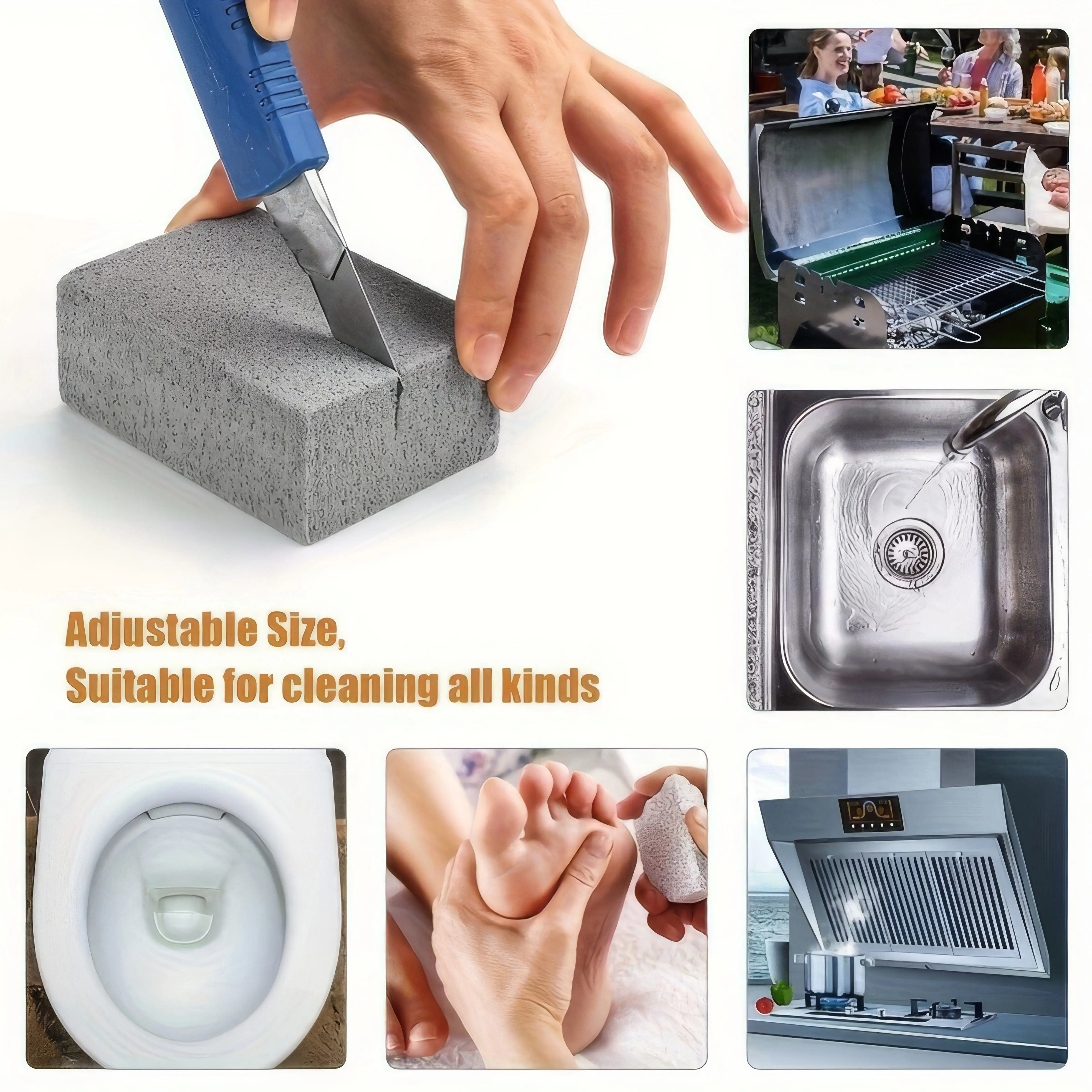 1個 キッチン用軽石研磨石 |   頑固な調理器具の汚れにも長持ち＆耐久性