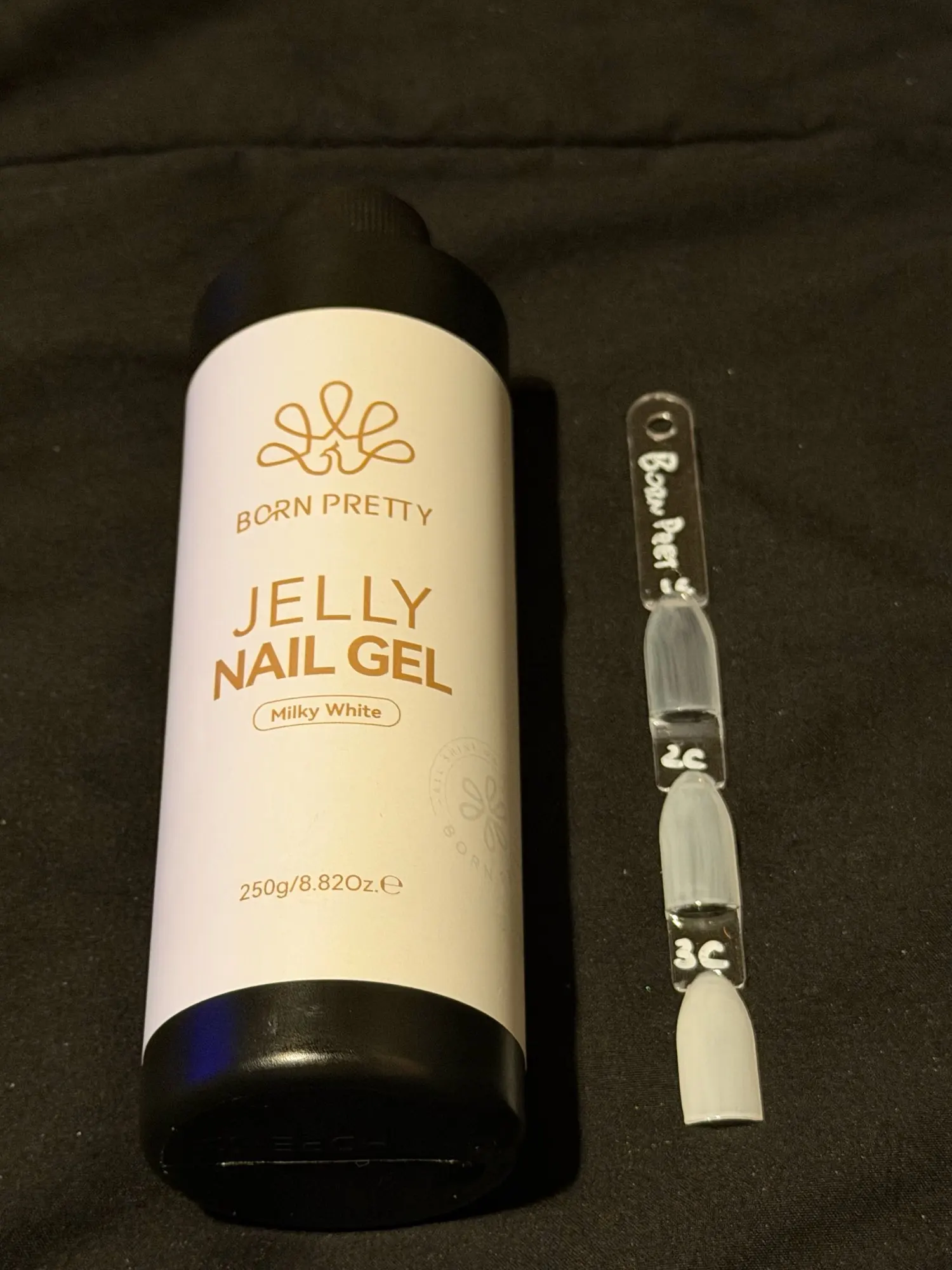 BORN PRETTY 250g Pure Black White Color Gel Nail Polish Semi Permanent Jelly Nude Gel Refilled Package Soak Off UV LED Gel photo review