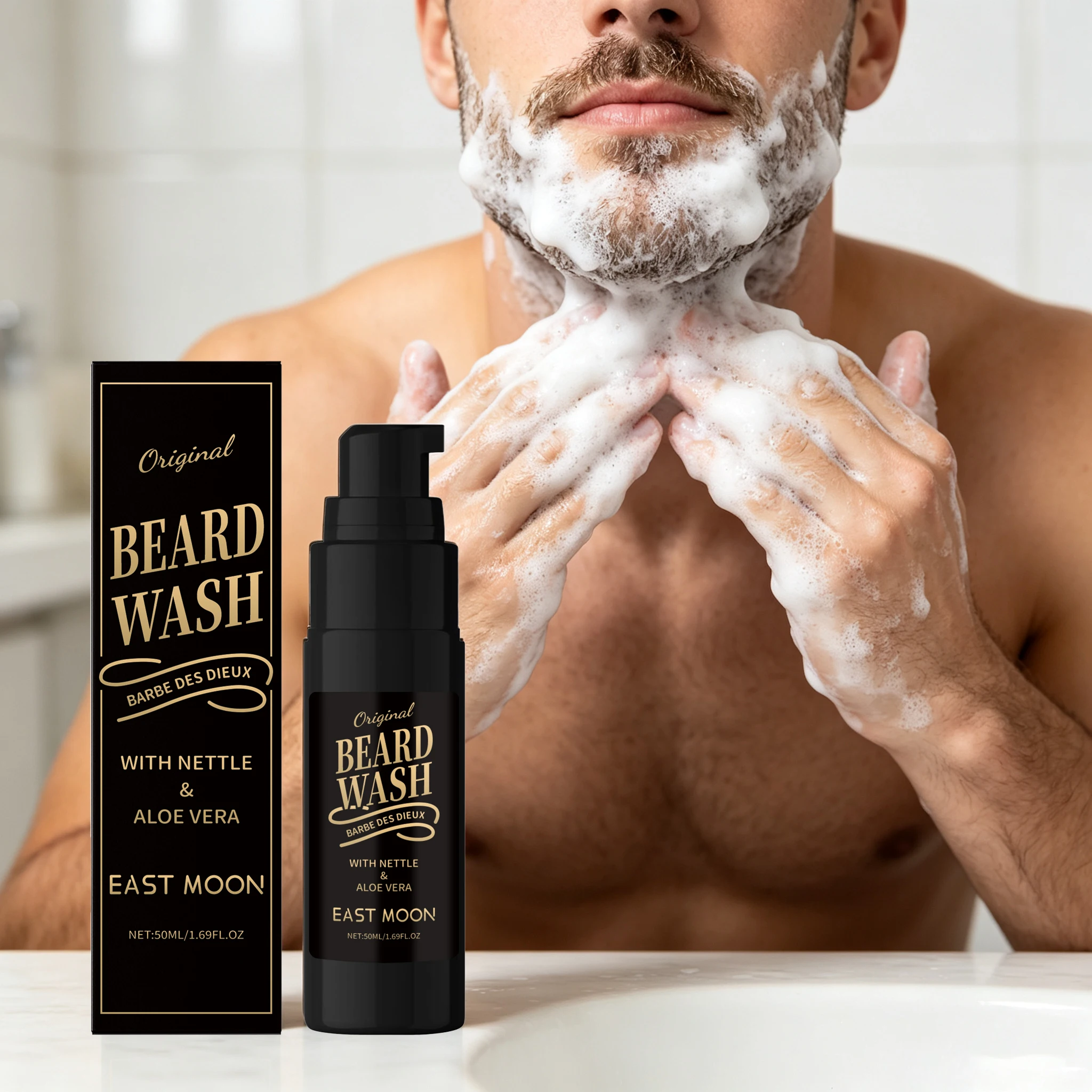50ML Men Bubble Beard Wash Gel - Beard Oil 评论和价格