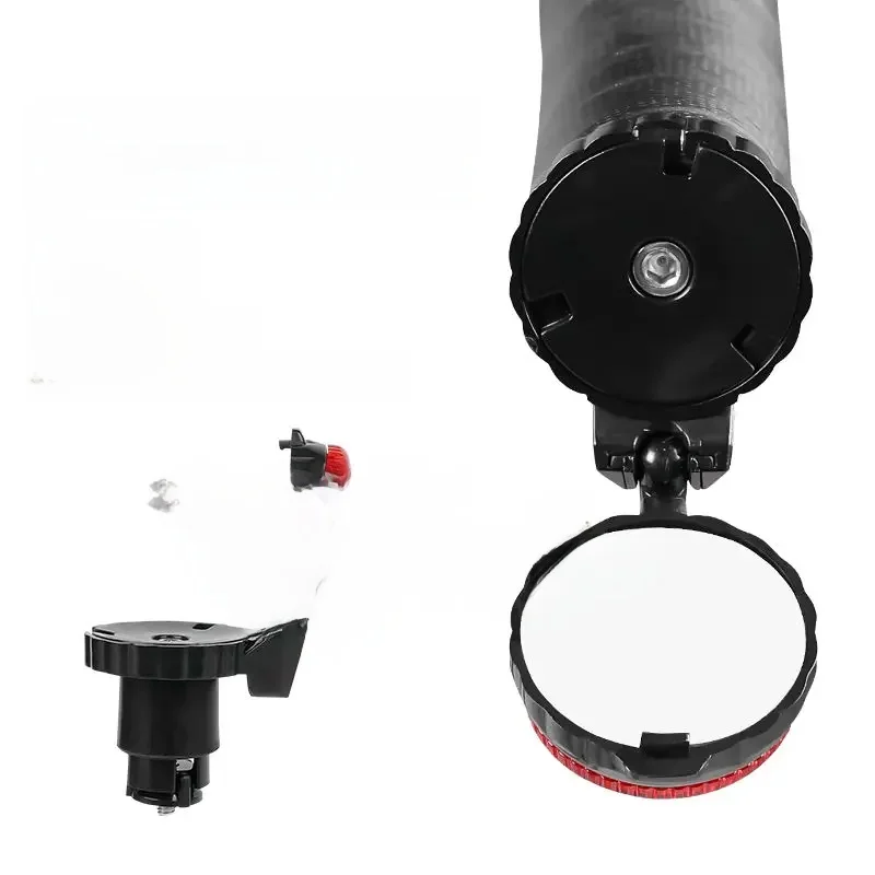 AliExpress NONE 1/2pcs Bicycle Rearview Mirror Adjustable Rotate Cycling Handlebar Led Warning Light Rear View Mirrors Bike Accessories