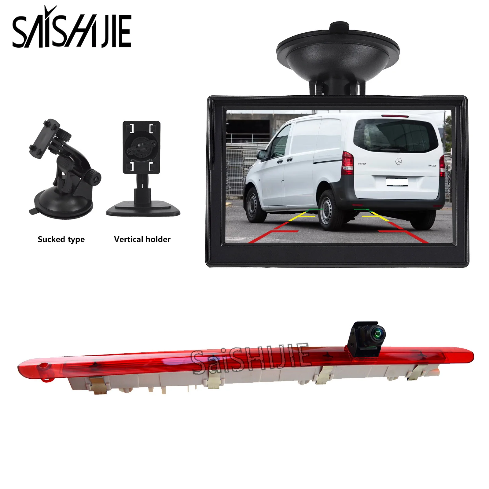 

Brake Light High Reversing Rear View Camera Monitor Kit for Mercedes Benz V-Class / Vito / Viano (2014-Current) Backup Camera