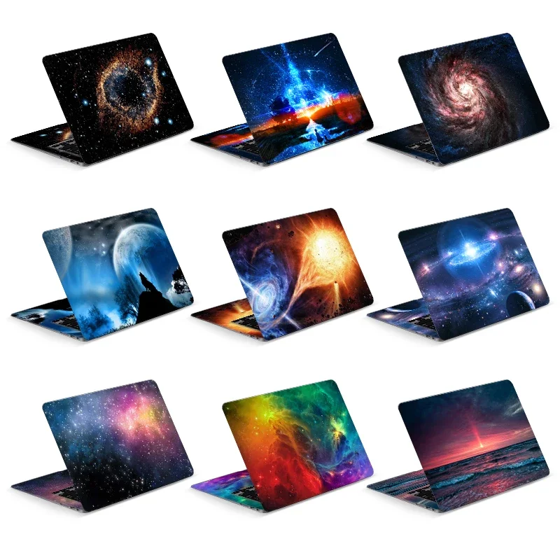 DIY uniwersalna naklejka na laptopa skórki 2 szt. 13.3 "14" 15.6 "17.3" skóra gwiaździste niebo udekoruj naklejki dla Macbook/Lenovo/Asus/Hp/Acer — zdjęcie produktu 7