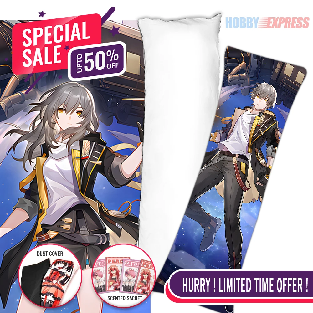 Hobby Express Anime Dakimakura Japanese Otaku Waifu Hugging Body Pillow Cover Caelus x Stelle Honkai Star Rail TBPC-0014