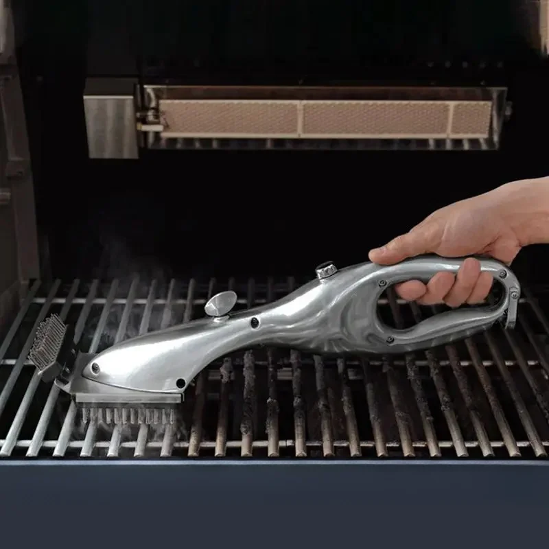 Brosses de nettoyage à vapeur pour gril de barbecue extérieur, 1pc Nettoyant BBQ adapté pour grattoir à charbon Accessoires de gaz Outil de cuisine pour la cuisson