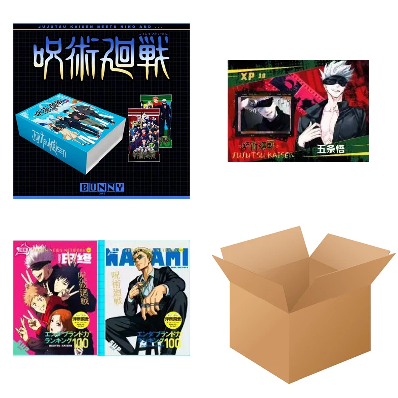 Wholesales Jujutsu Kaisen Collection Cards Booster MEETS NIKO AND Album TCG Anime 1case Board Games For Birthday Children