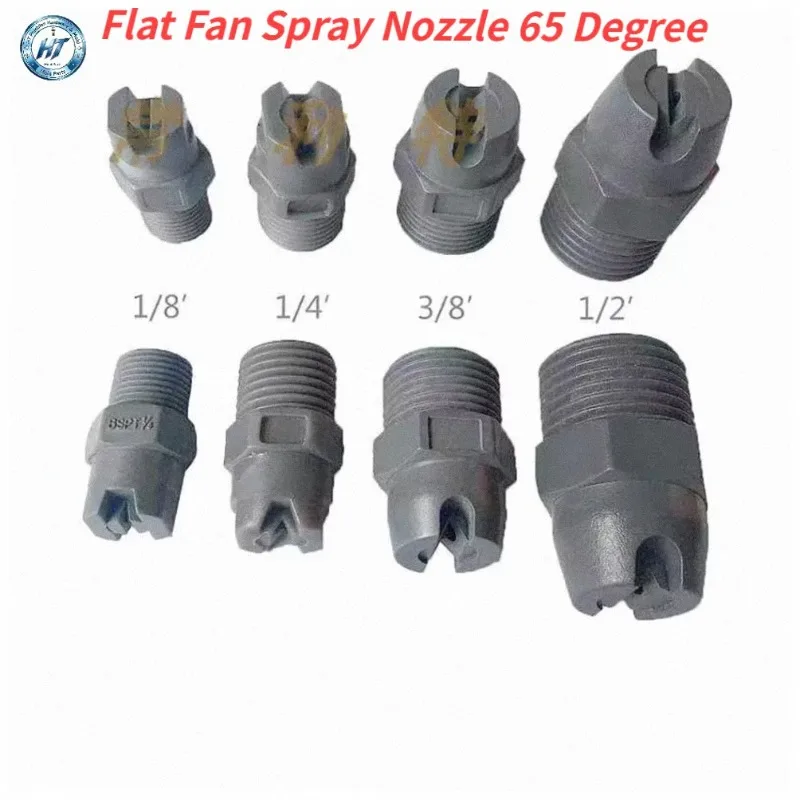 Flat Fan Spray Nozzle 65 Degree PVC Industrial Cleaning Nozzle Dust Suppression Sprayer for Washing