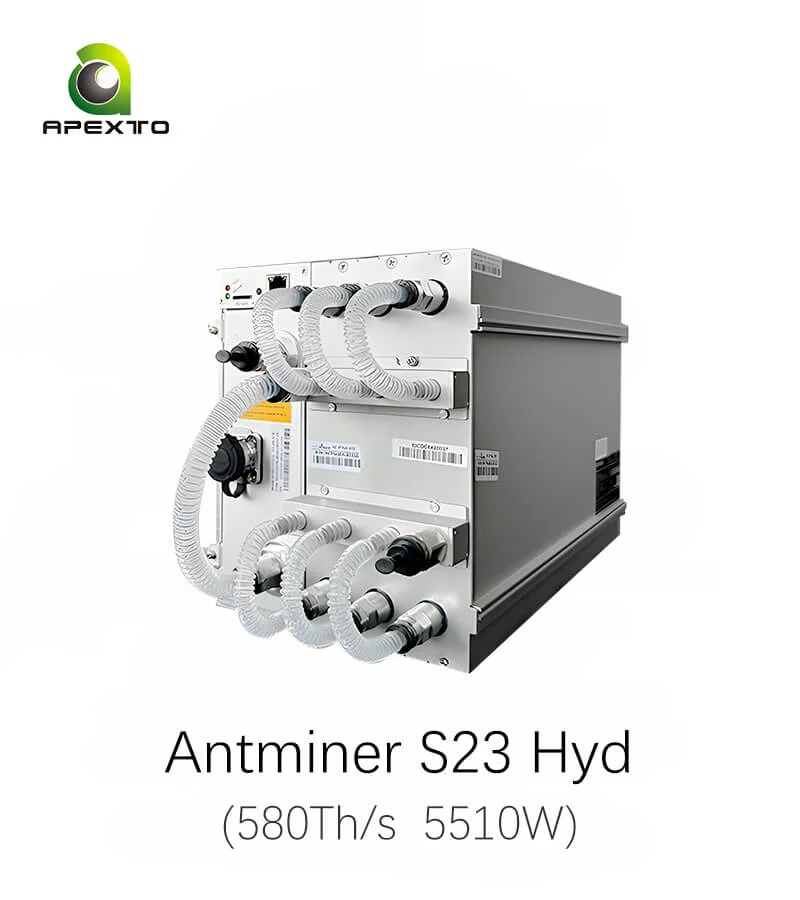 

HOT SELLING Bitmain Antminer S23 Hyd 580Th/s 5510W Bitcoin Miner Hydro Cooling