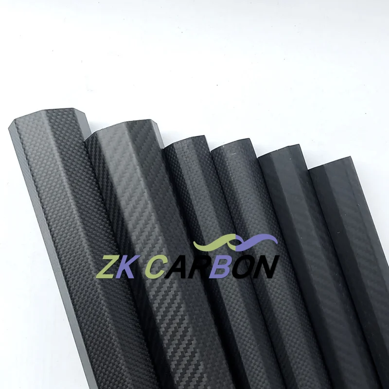 Carbon Fiber Octagonal Tube 1000mm for RC Helicopter Drone Parts 3K High Composite Hardness Material 20x30mm 50x46mm