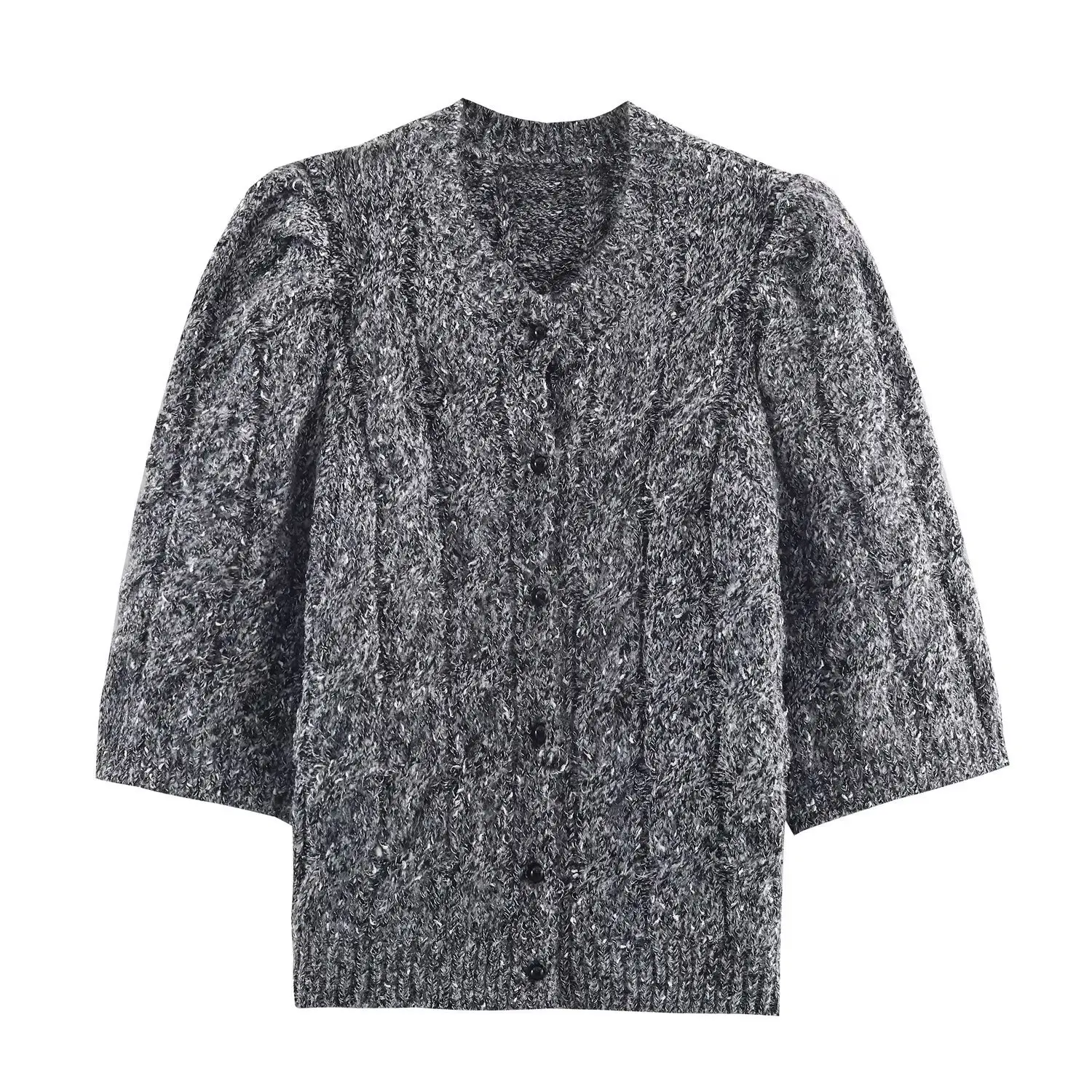 

Женская новая зимняя модная однобортная вязаная куртка с короткими рукавами, женский повседневный свитер в уличном стиле, пальто