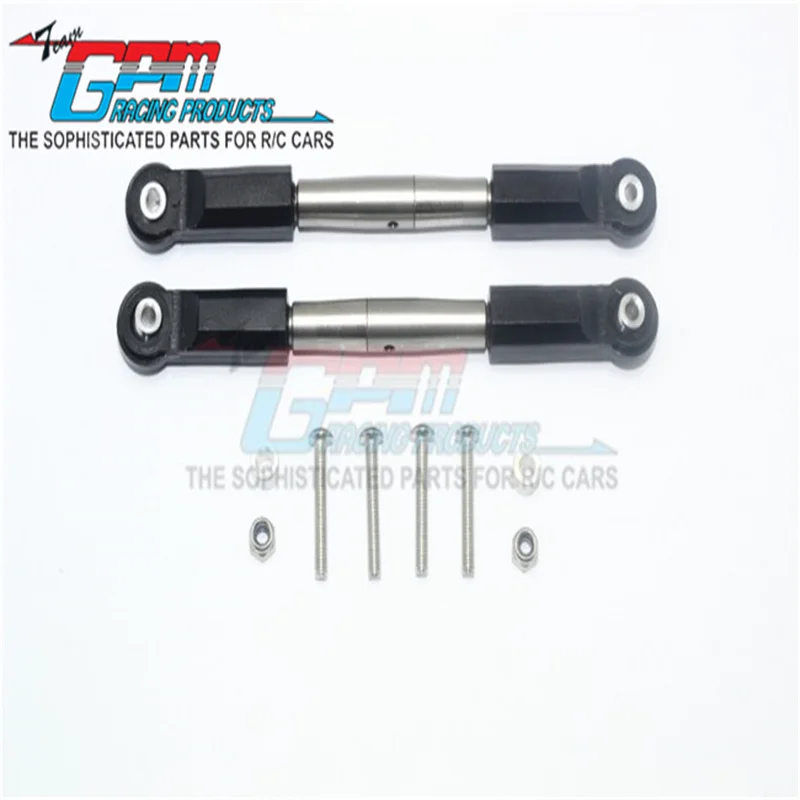 

GPM STAINLESS STEEL FRONT UPPER TIE ROD WITH PLASTIC BALL ENDS -10PC SET For AXIAL 1/8 YETI XL90032 Upgrade