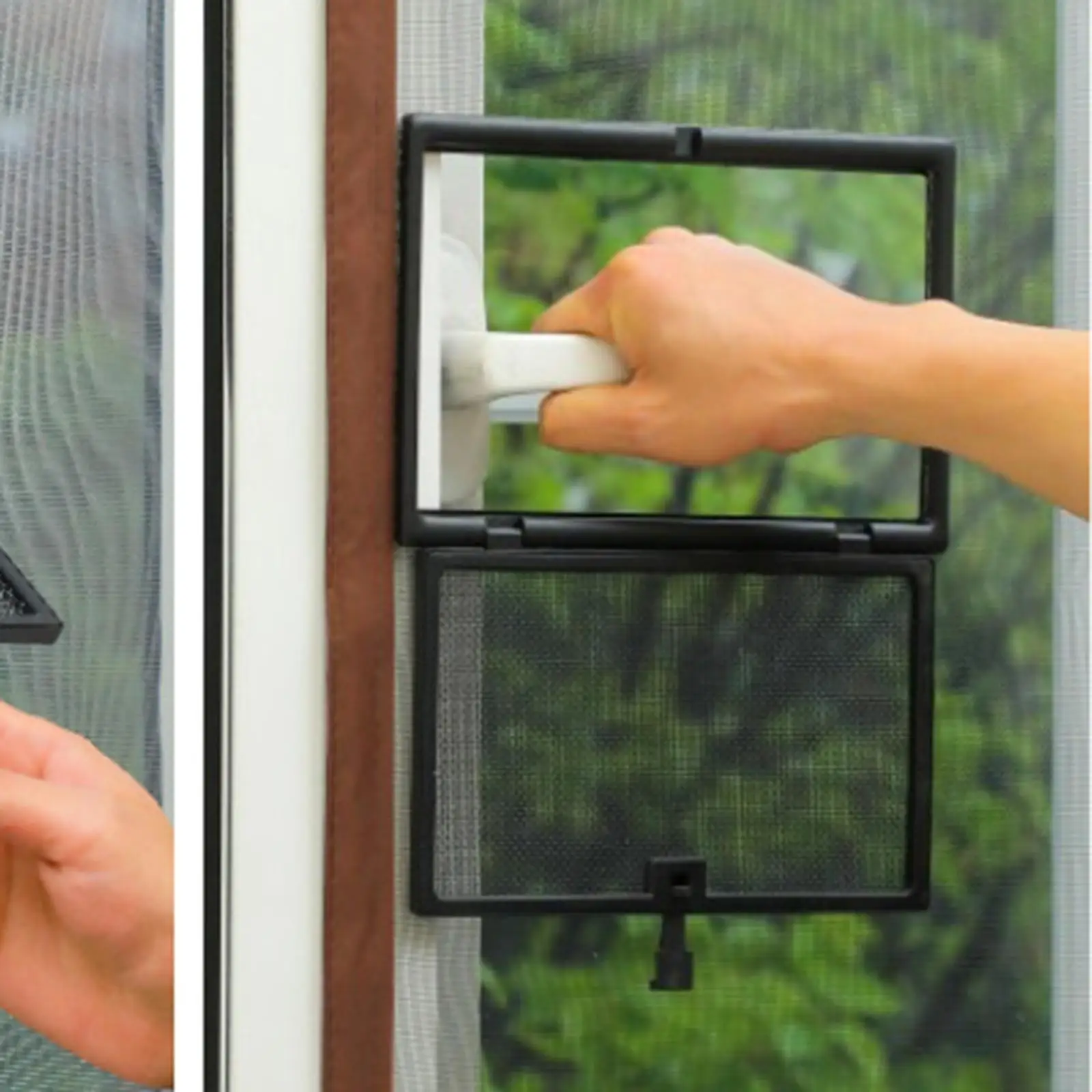 Screen Breathable Home Easy Installation Summer Small Mesh for Living Room Door  with Handle Office Dorm Bedroom