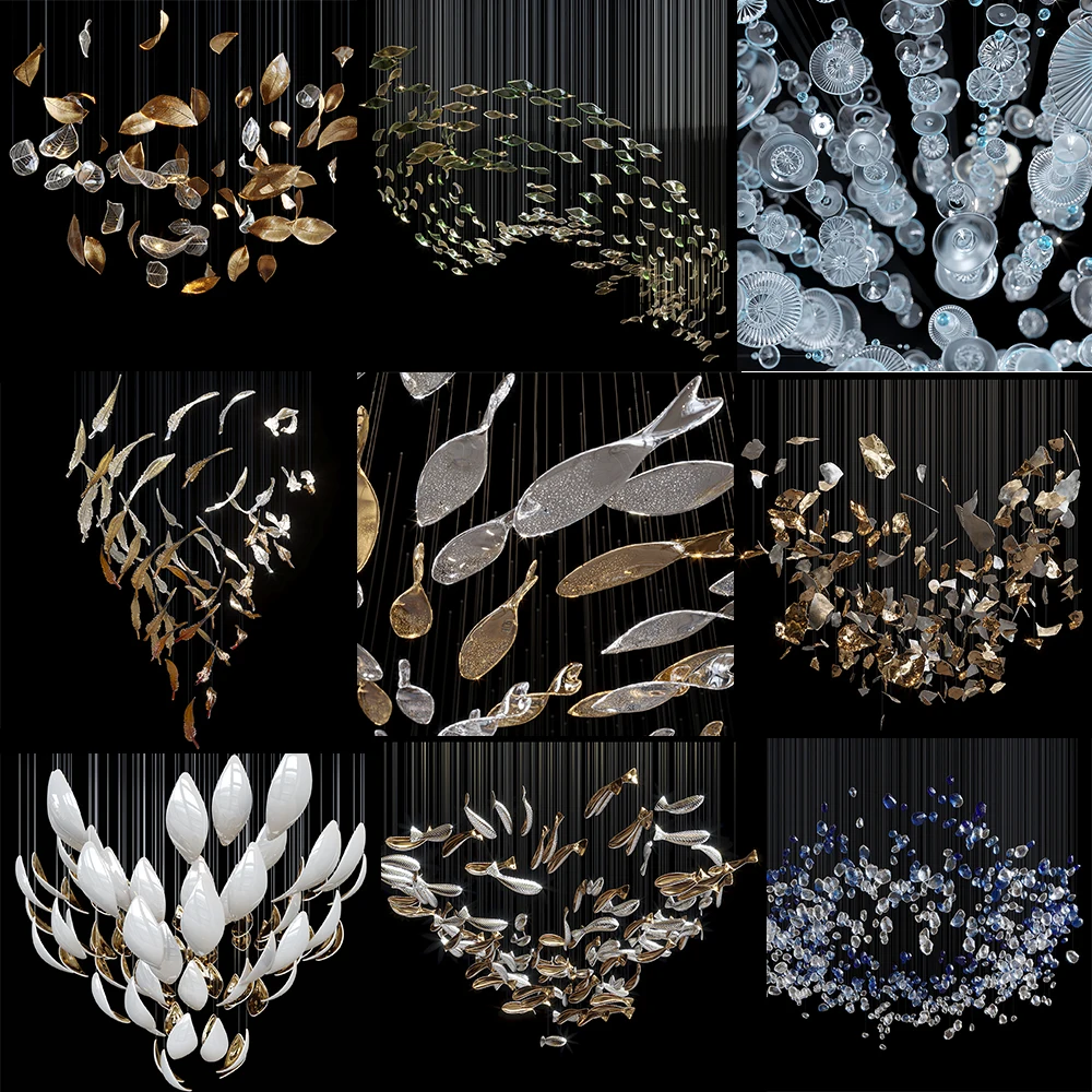 العملاء الفن تصميم طبق من الزجاج الأرجواني قليلا الضوء الثريا قلادة ضوء مشروع الإنارات