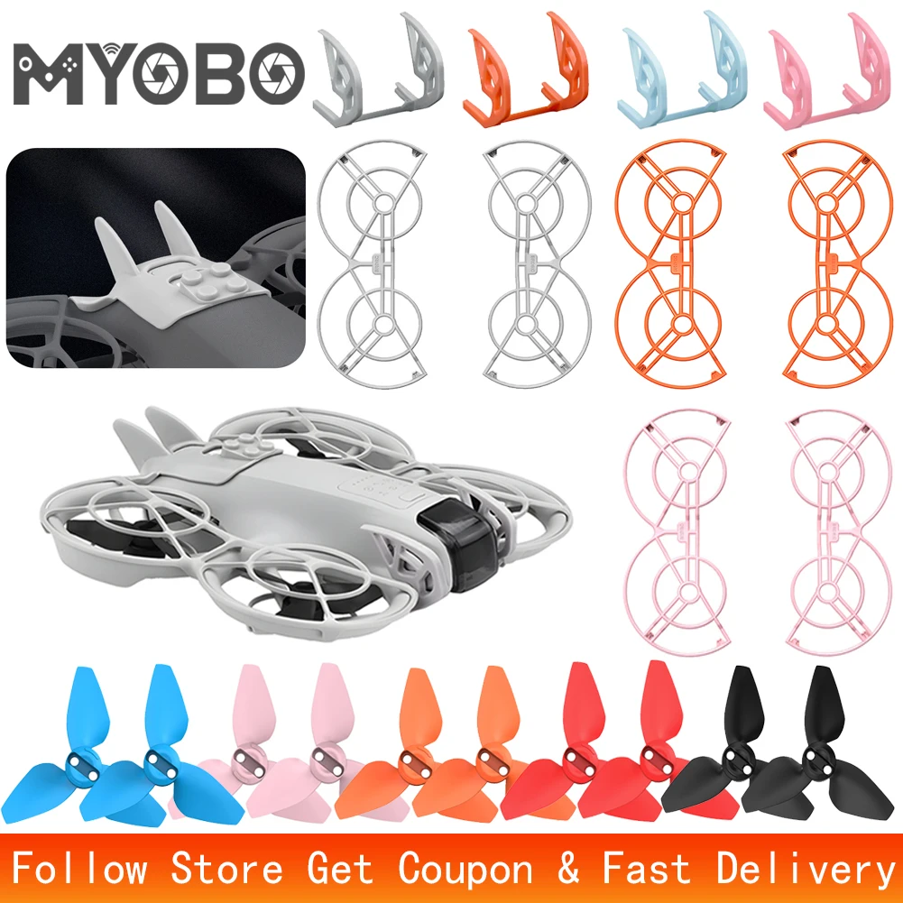 

MYOBO For DJI Neo Protector Kit Gimbal Bumper Paddle Protector Camera Guard Flight Tail for DJI Neo Drone Decorative Accessories