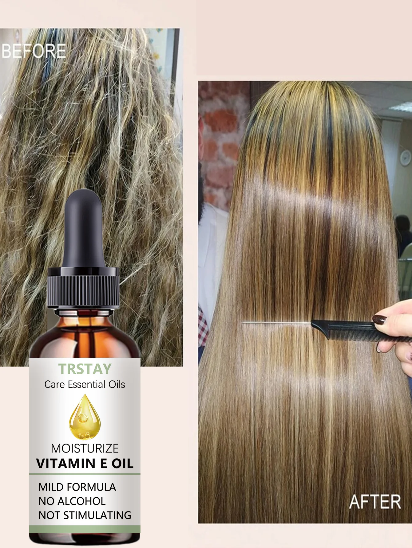 Moisturizing Hair Oil Deep Nourishing Treatment Instantly Transforms Frizzy Hair Into Smooth Satin Waterfall Locks with Shine fo - Image 4