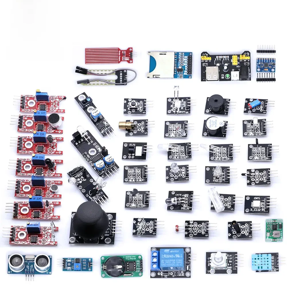 Dla arduino 45 w 1 czujniki moduły zestaw startowy lepszy niż 37in 1 zestaw czujników 37 w 1 zestaw czujników UNO R3 MEGA2560 — zdjęcie 2