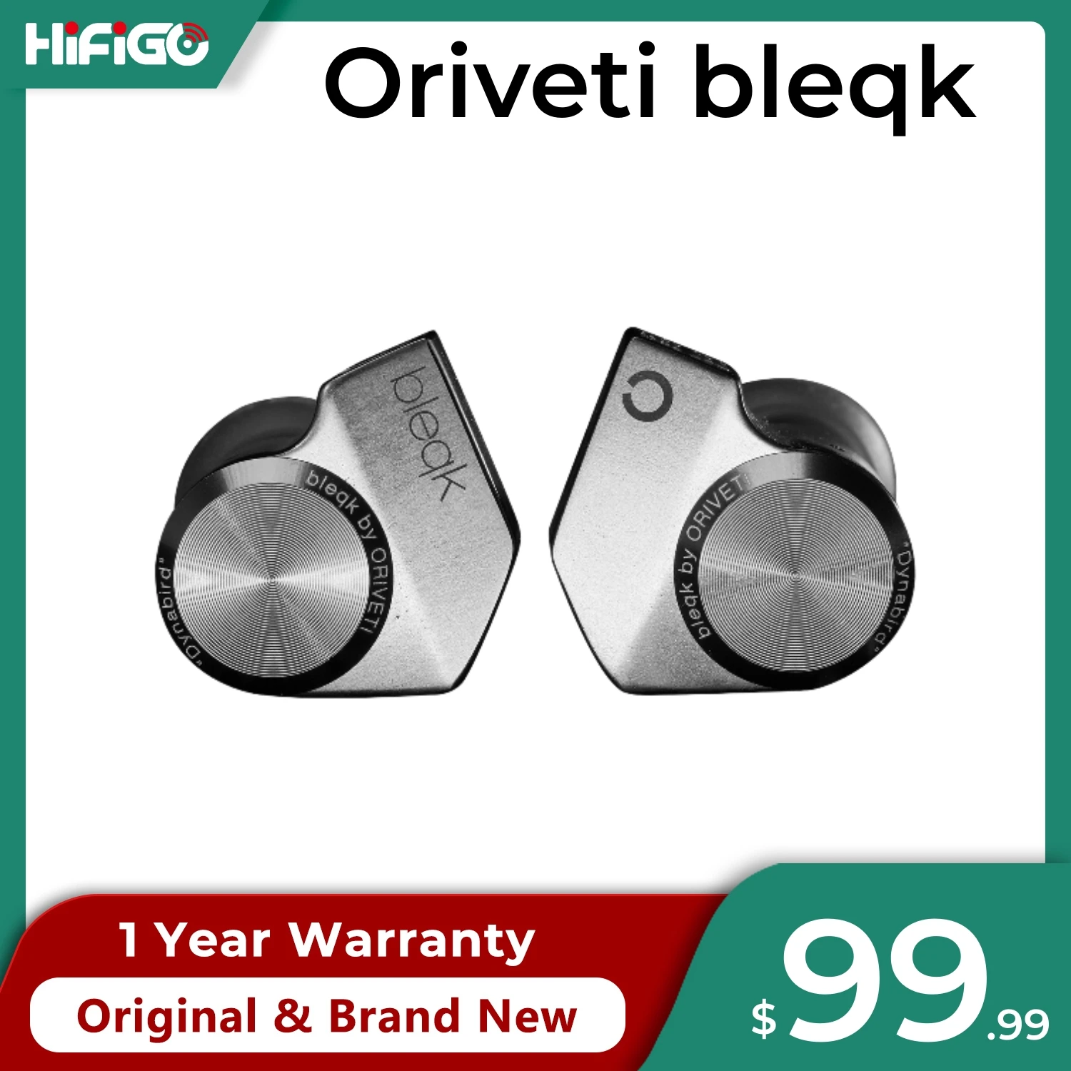 

Oriveti bleqk Dynabird Exclusive 9.2mm Berylium-coated 1DD In-Ear Earphones Single Dynamic HiFi IEM with 2Pin 3.5mm Cable