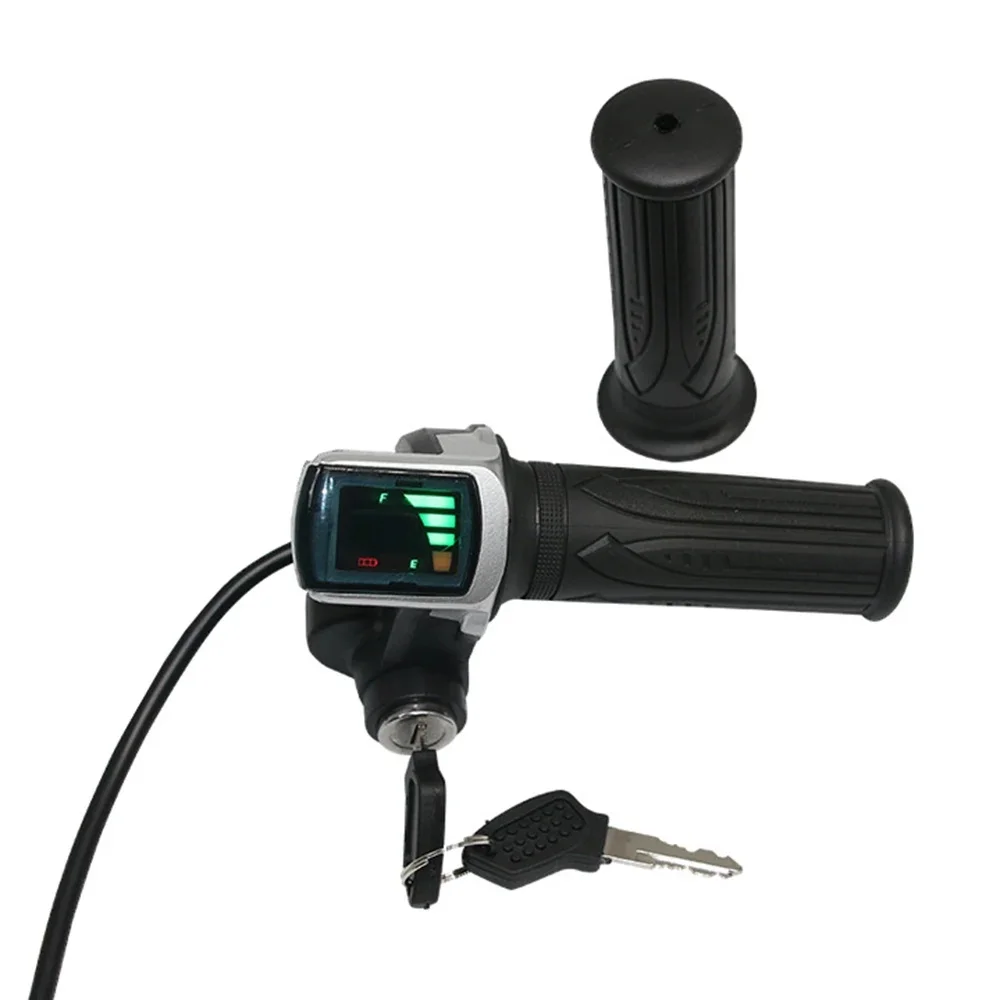 AliExpress 24V/36V/48V Electric Bike Twist Grip Throttle with LCD Battery Display Electric Bicycle Throttle Grip with Power Indicator