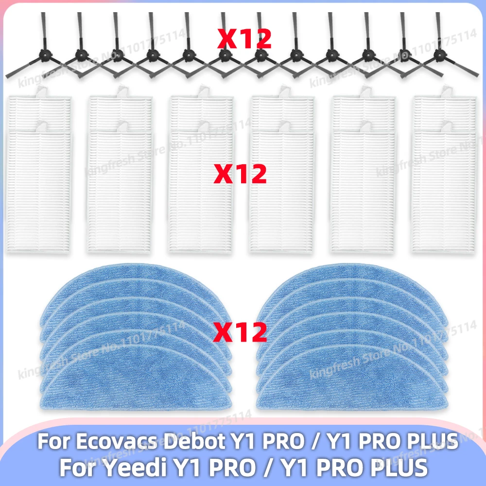 

Fit For ECOVACS DEBOT Y1 PRO / Y1 PRO PLUS, YEEDI Y1 PRO / Y1 PRO PLUS Vacuum Parts Side Brush Hepa Filter Mop Cloth Accessories