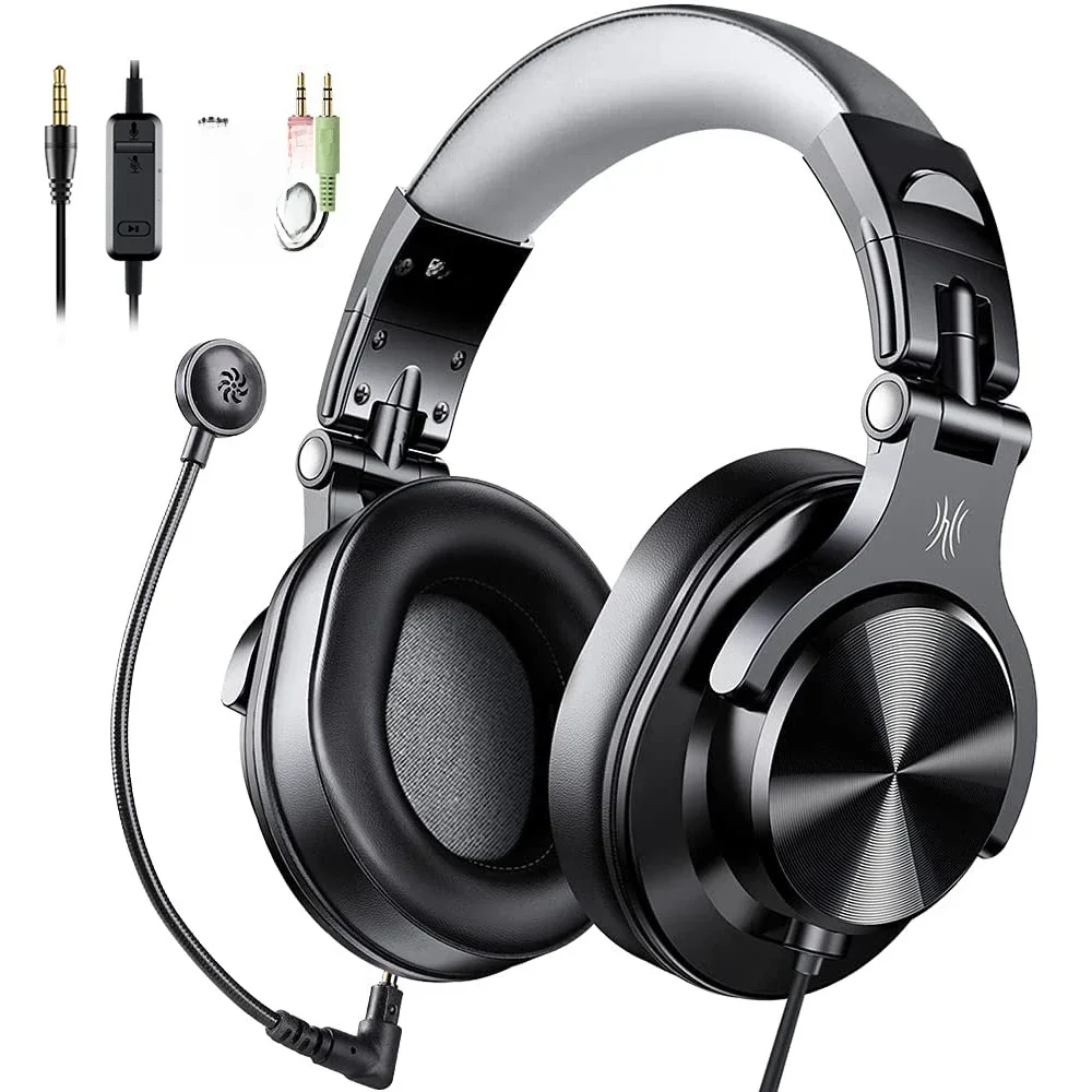 Oneodio przewodowy zestaw słuchawkowy do gier Gamer 3.5mm słuchawki gamingowe z odczepiany mikrofon do komputer stancjonarny PS4 Xbox — zdjęcie 2