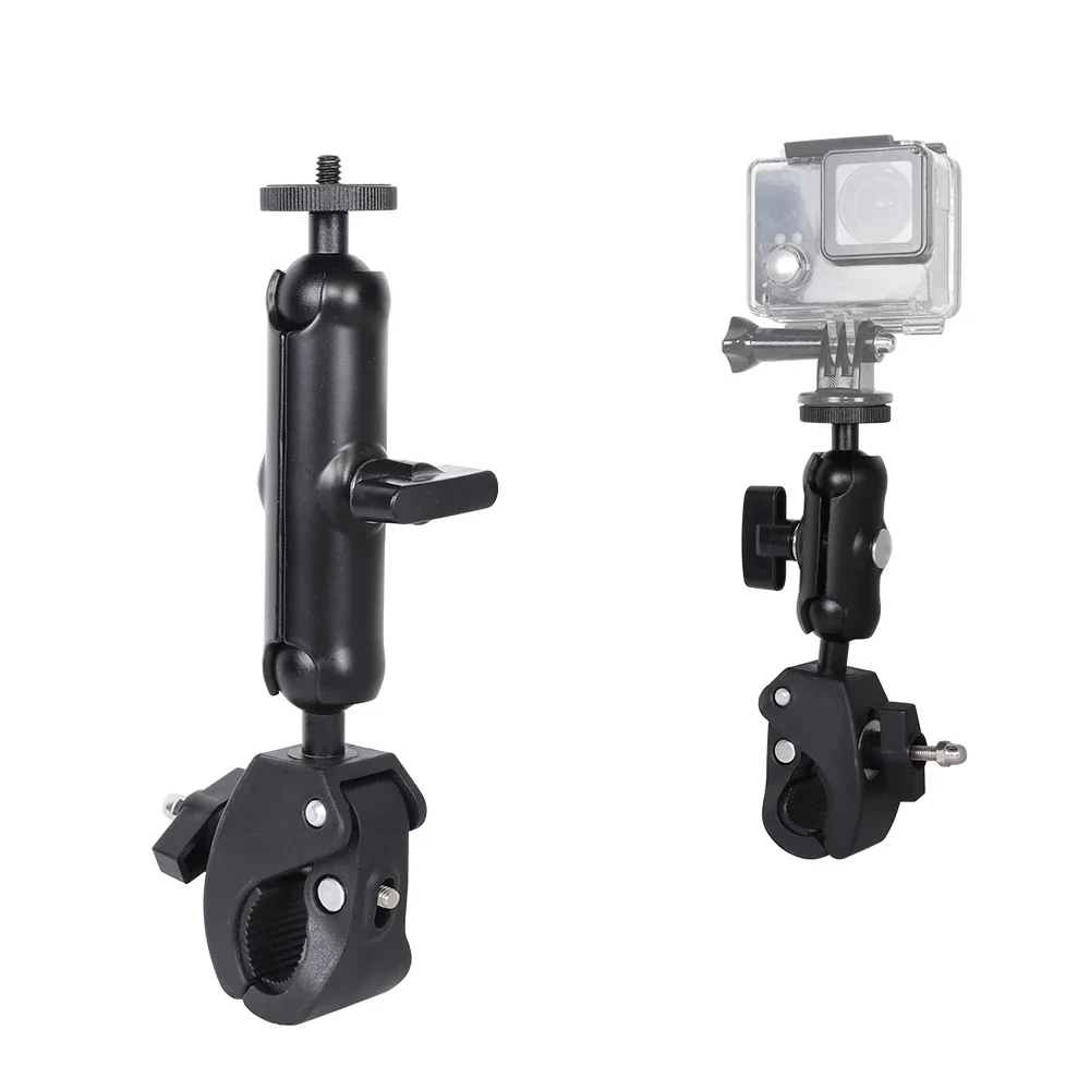 AliExpress AEVYVKV Camera Clamp Mount Bike Motorcycle Handlebar Mounts Accessories, 360 Ball Joint Tube Roll Bar Holder Clip for GoPro 12 11 10 9