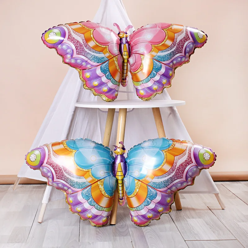 3D Colorful Butterfly Balloons Butterfly Insect Helium Foil Balloon Wedding Kids Birthday Party Baby Shower Decorations Supplies