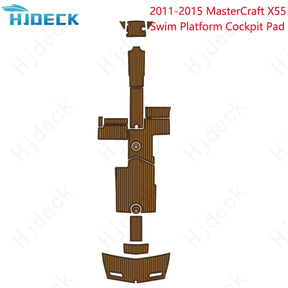 2011-2015 MasterCraft X55 Swim Platform Mat Boat EVA Foam Teak Deck Floor Pad Brown