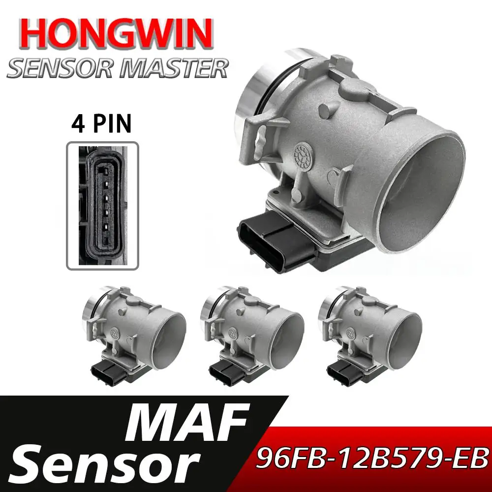 

MAF Mass Air Flow Meter Sensor 1004581,AF1017112B1,96FB-12B579-EB For Ford Fiesta Courier Escor 1993-1998 1.0 1.2L 1.3L Aluminum