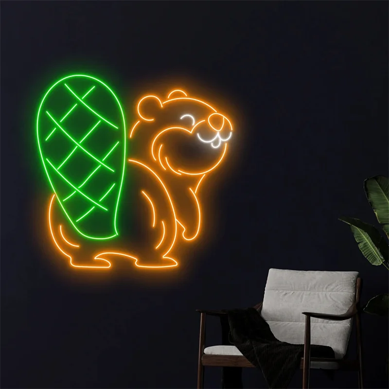 

Beaver Neon Sign, Custom Cute Beaver Led Light, Animal Neon Sign, Bedroom Home Dorm Decor Wall Decor, Beaver Night Light