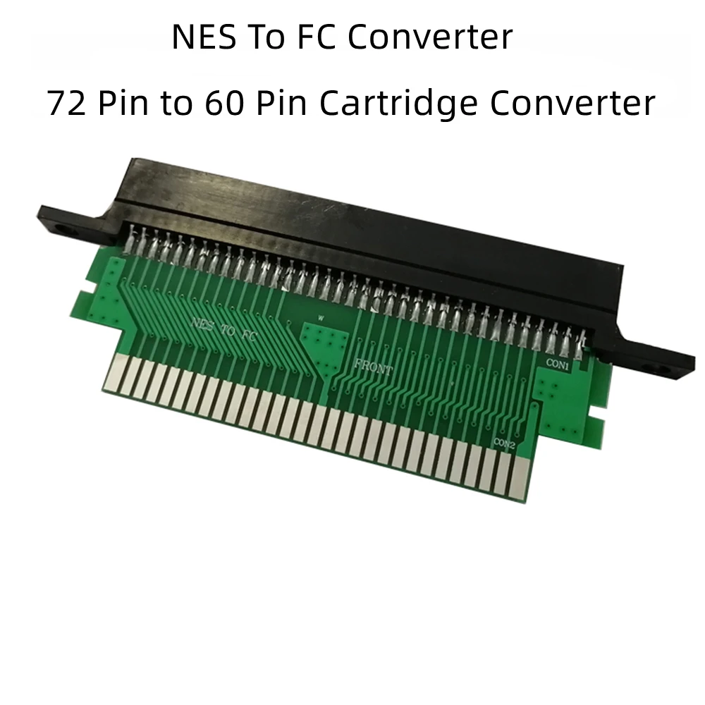 For NES to FC Game Cartridge Converter transform 72 pin to 60 pin  8 bit game card for FC video game console