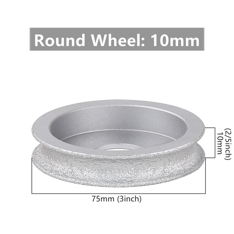 HEDA Round Wheel 10/15/20/25/30/35/40mm Vacuum Brazed Diamond Hand Profile Wheel Arbor 22mm Angle Grinder For Marble