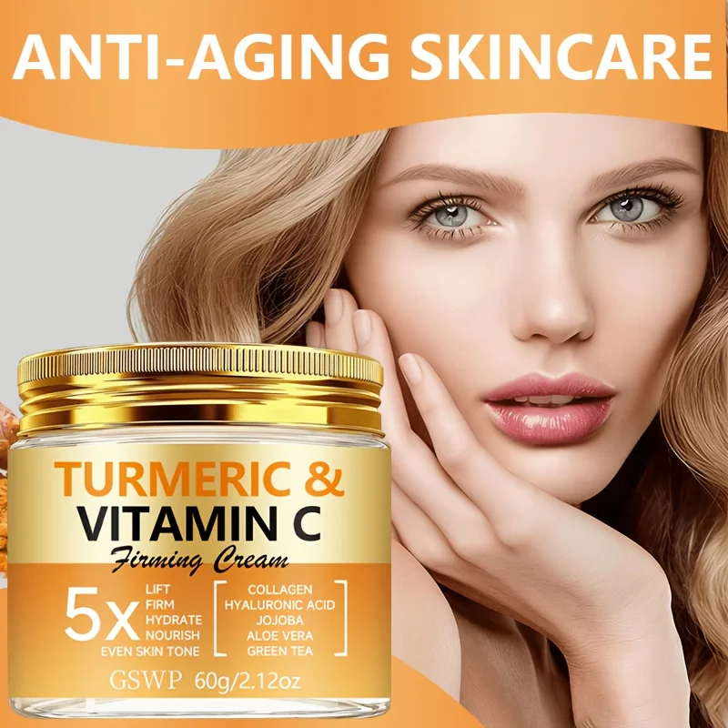 Crema Facial GSWP con Cúrcuma y Vitamina C, una fórmula refrescante de verano que deja la piel suave. 60g/120g