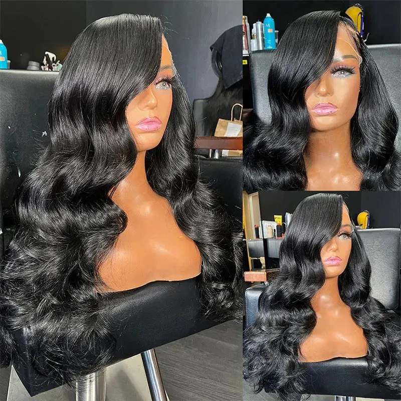 Body Wave 13x4 Transparent Lace Frontal Wig 100% Human Hair Wig Brazilian 4x4 Lace Closure Human Hair Wigs For Women PrePlucked