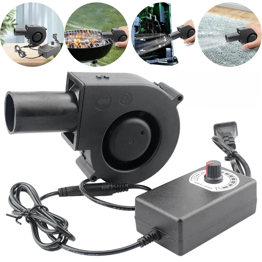 Souffleur de barbecue avec contrôleur de vitesse variable, ventilateur en métal de fusion d'air, réchaud de camping, cuisine, 6000 tr/min, 15W