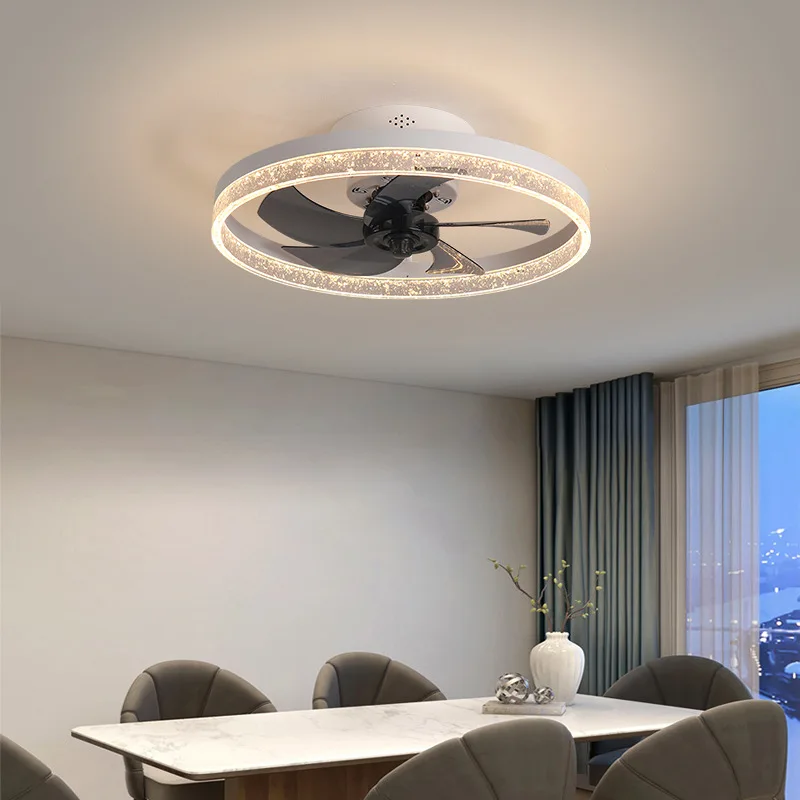 Modern ceiling fans with light and silent cooling fan without blades ceiling fan with light ceiling lamp bedroom indoor lighting