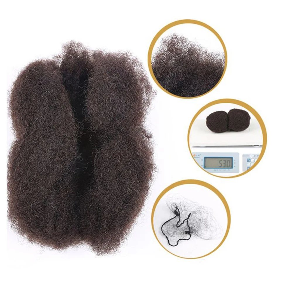 QVR 1 PZ Estensioni dei capelli afro crespi sfusi per intrecciare i capelli umani Dreadlock 1 pacco 50 grammi Trecce di colore naturale Capelli QVR