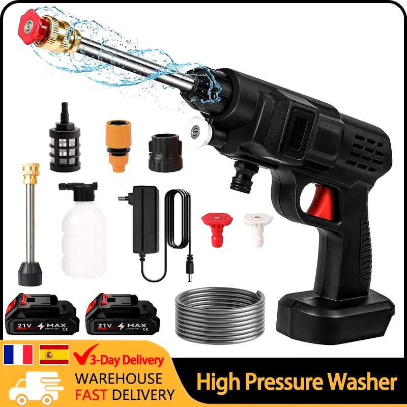 Wireless High Pressure Car Wash Wash Gun Cordless driver Electric Spray Car Washing Machine For Makita 21V Battery