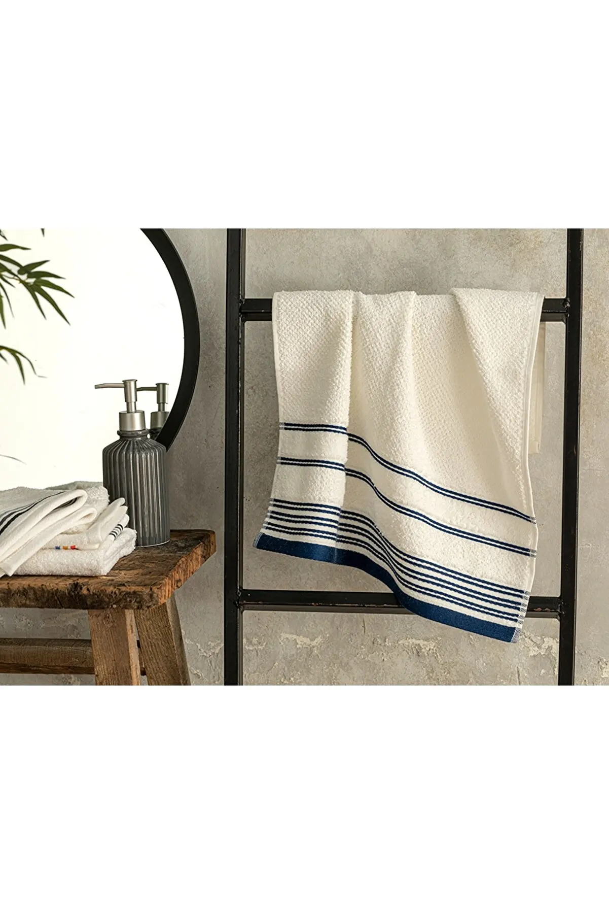 Cotton Striped Face Towel 50x70 Cm 100% Cotton Men Women Bath Towel Set Quick Dry Soft Modern Hand Face Towel