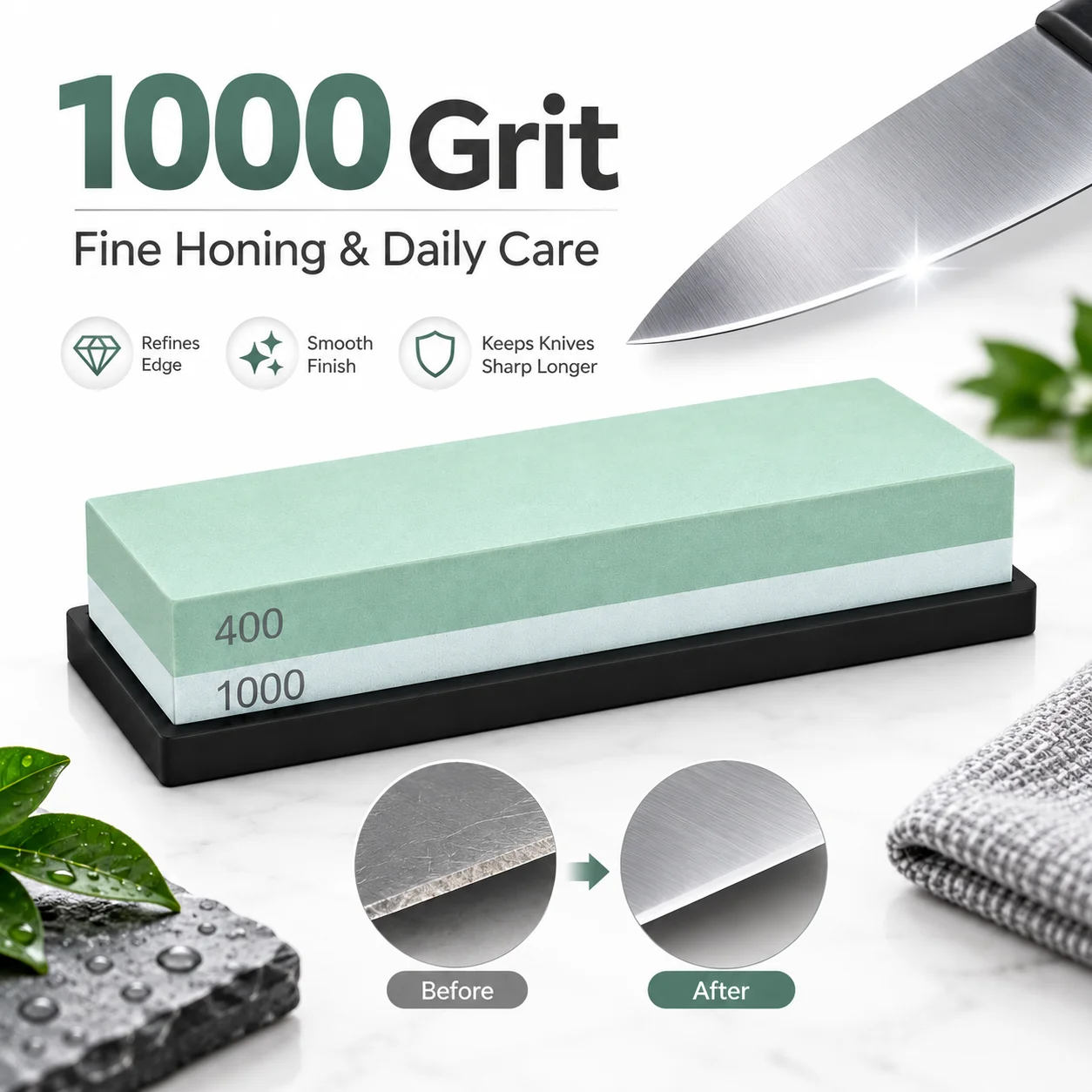 Double Sided Whetstone 400/100 - Sharpening Stone Whetstone ulasan dan harga
